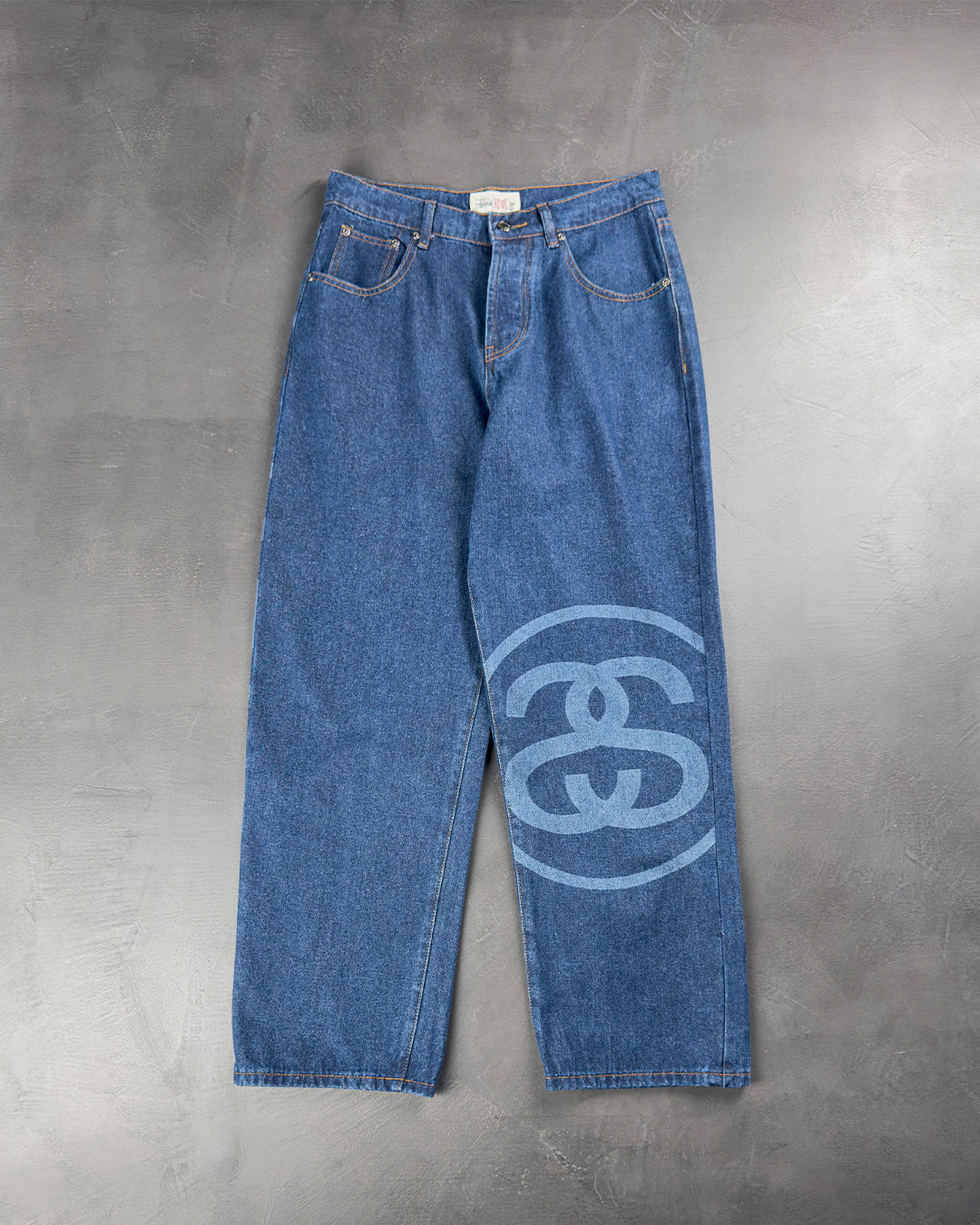 STUSSY SS-Link Big Ol' Jeans Dark Blue