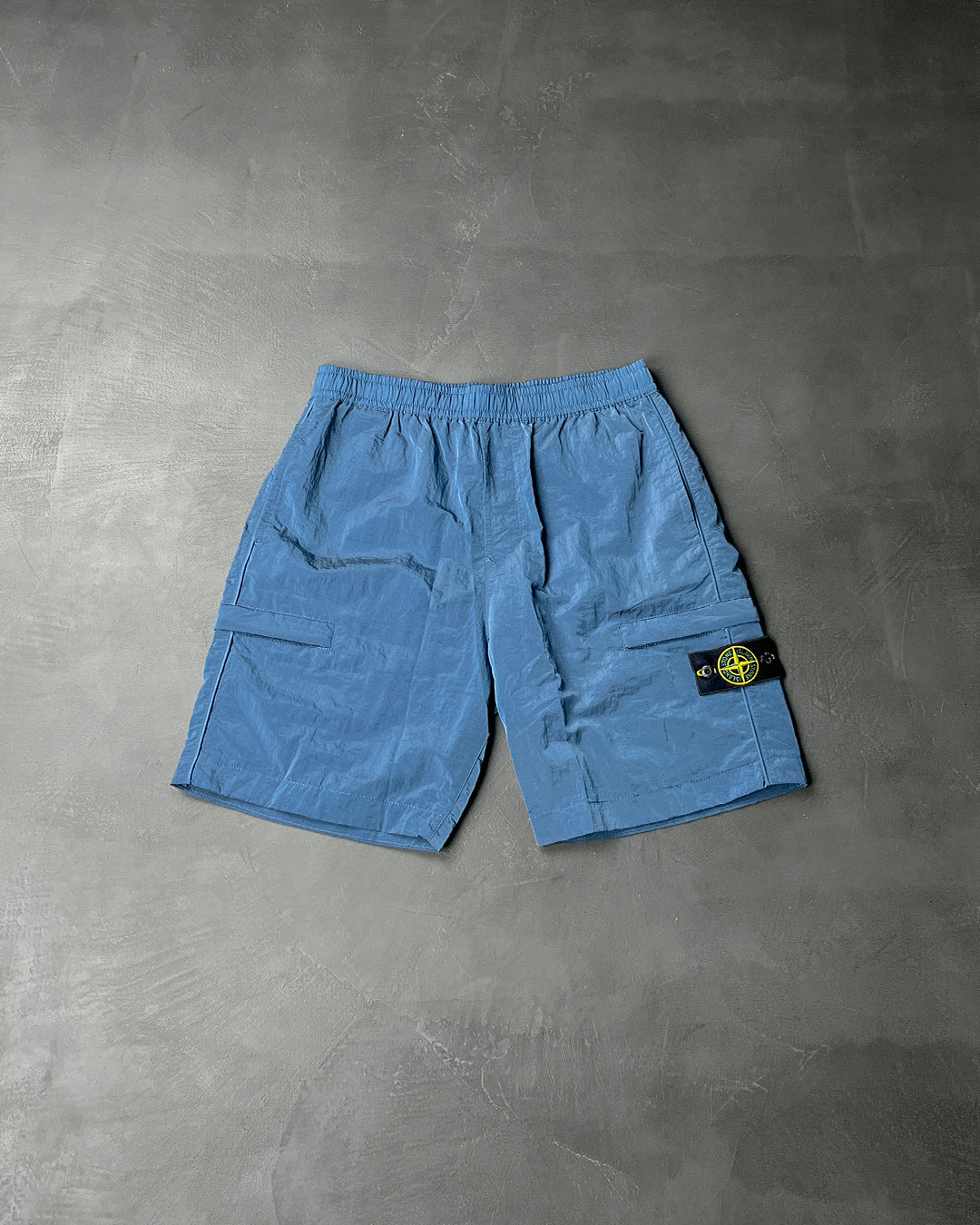 L1721 Nylon Metal Econyl Bermuda Shorts Blue SI153-BL