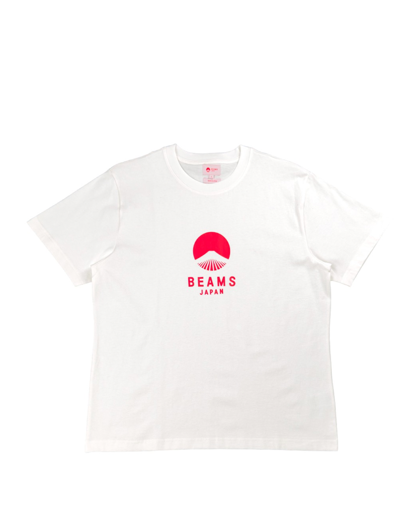 Beams Logo Red Rope Tee White