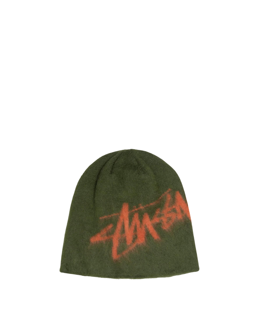 STUSSY Skullcap Brushed Out Stock Beanie Green