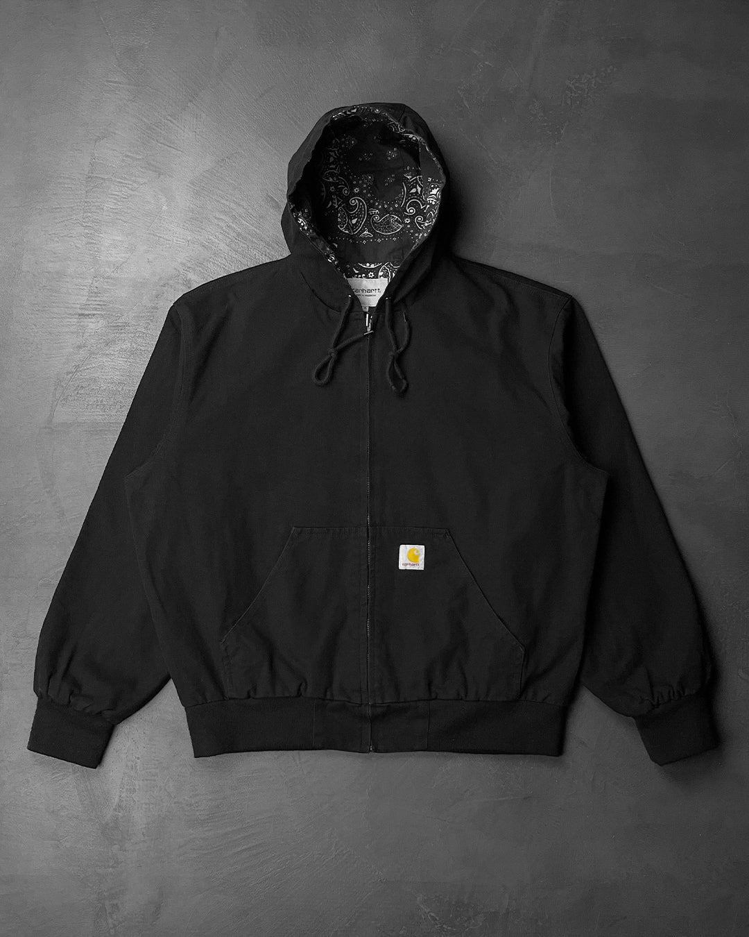 Carhartt WIP Zip Bandana Hoodie Black