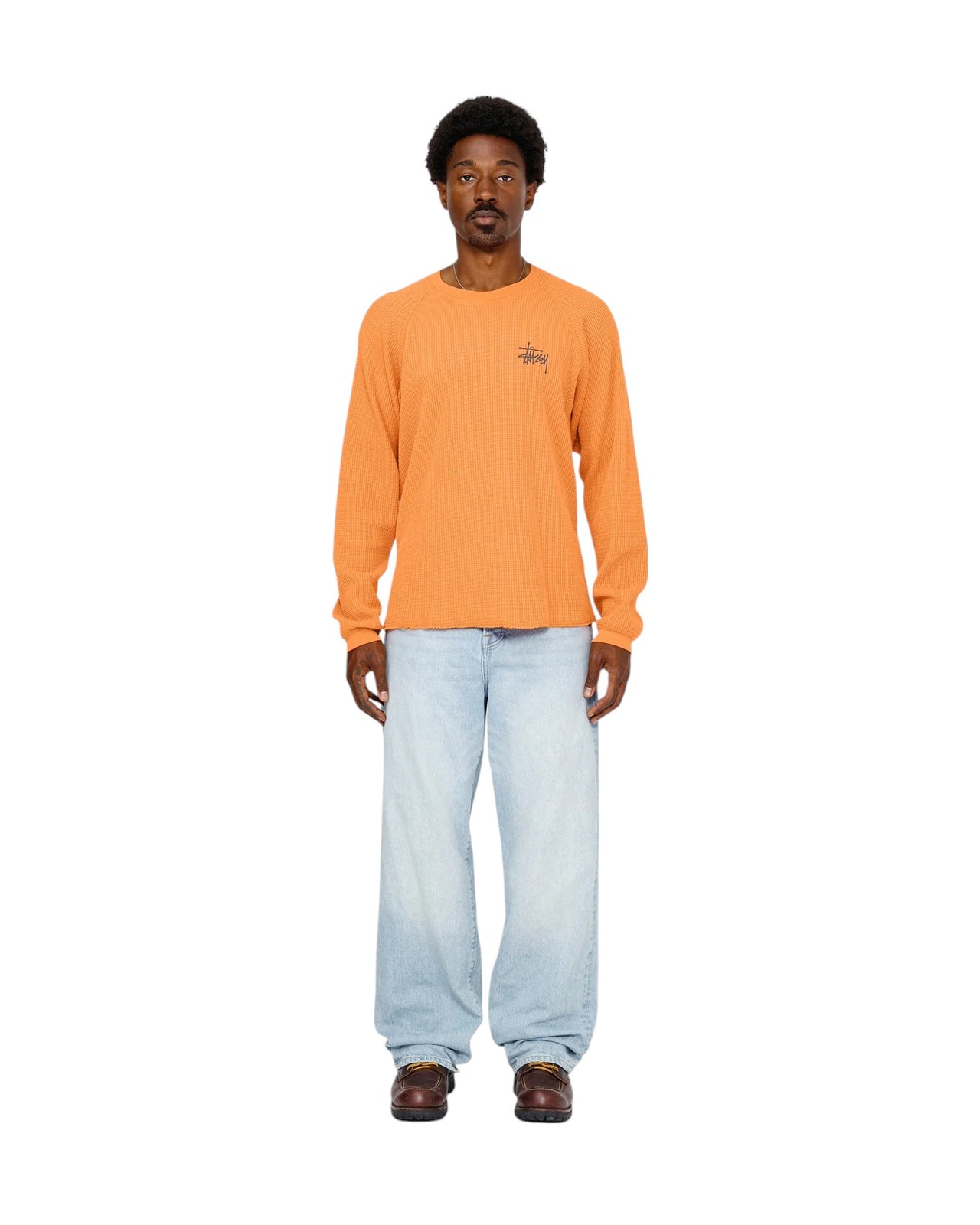 STUSSY Basic Stock Long Sleeve Thermal Orange