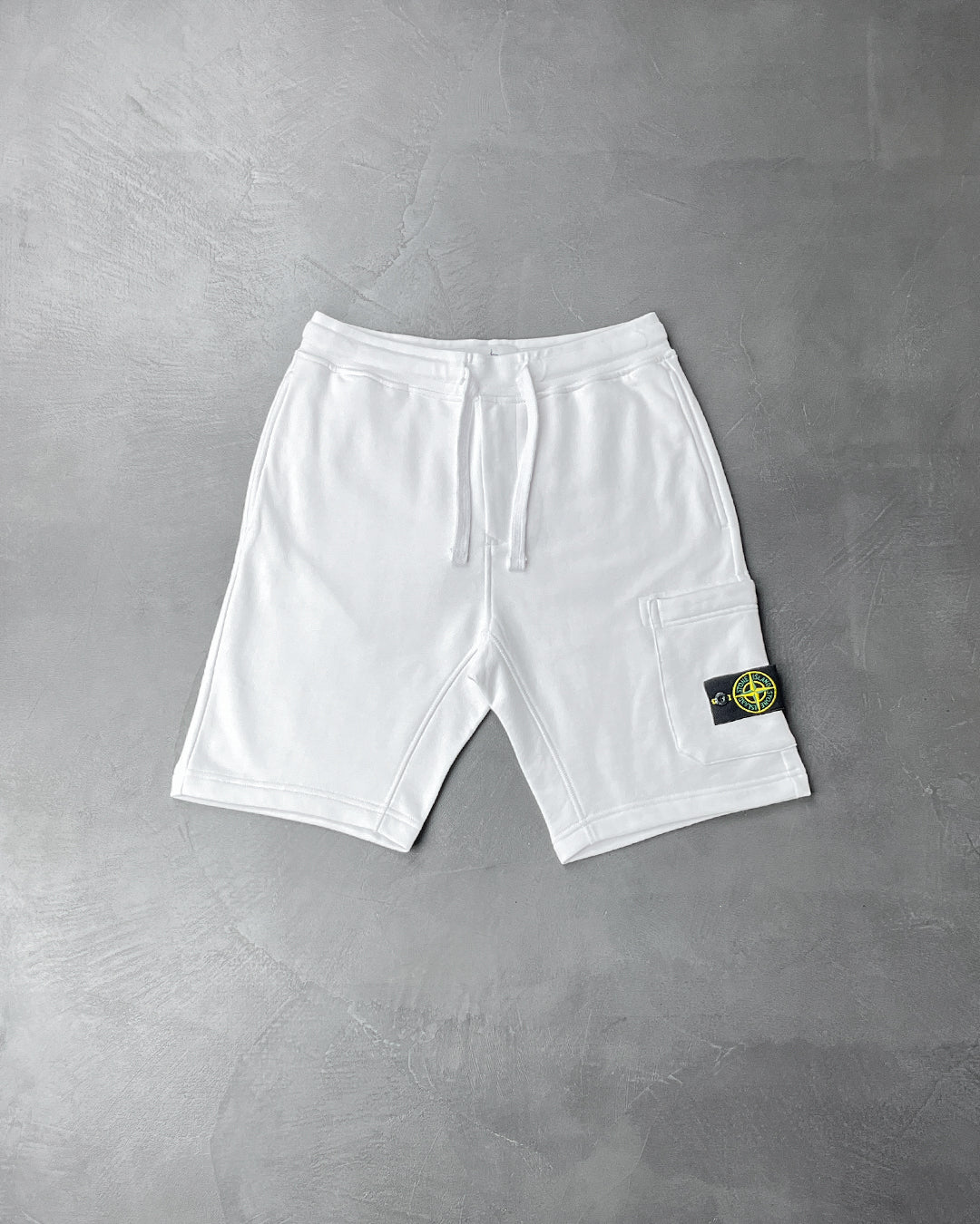 64651 Garment-Dyed Cotton Shorts White SI0167-WT