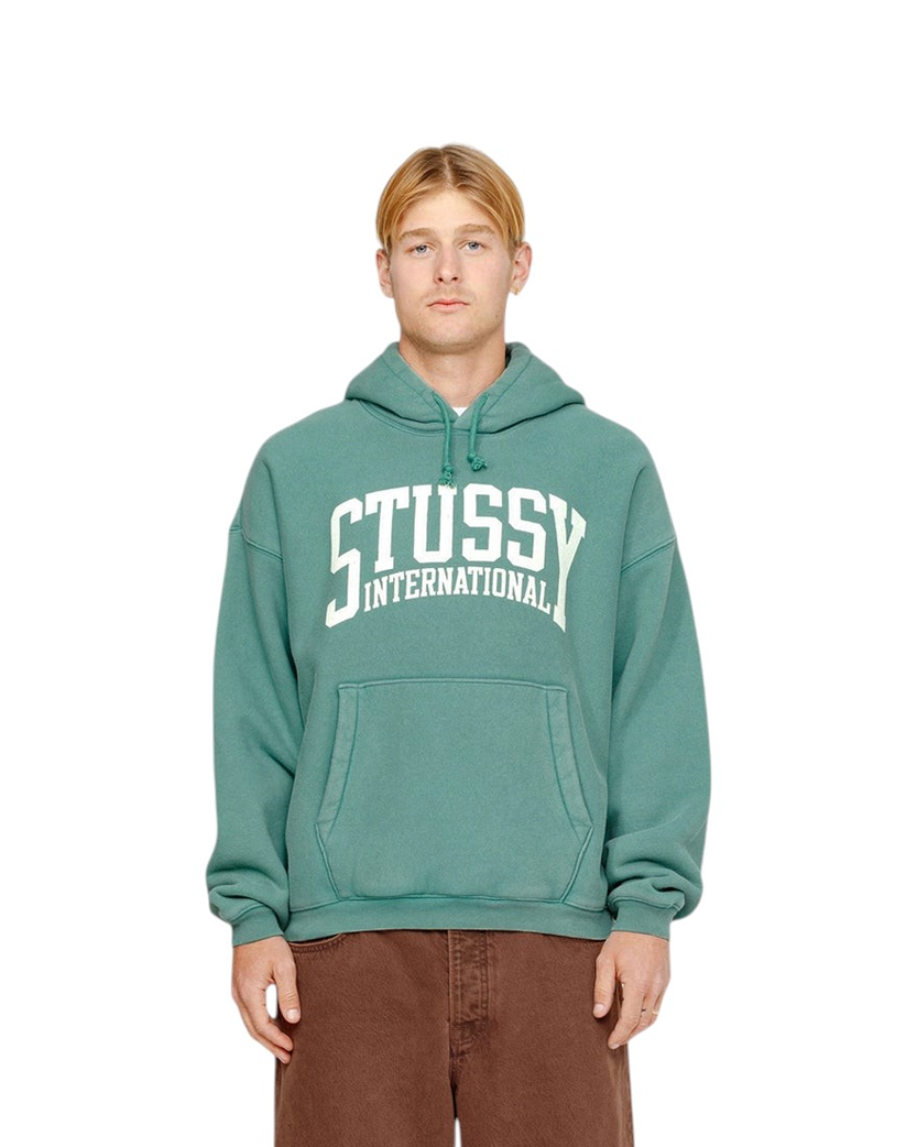 STUSSY Relaxed Hoodie International in Teal