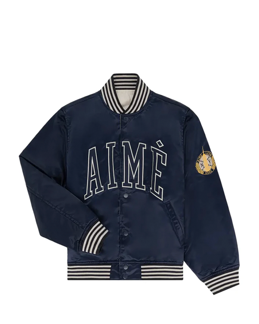 Aime Leon Dore Reversible Varsity Jacket Navy