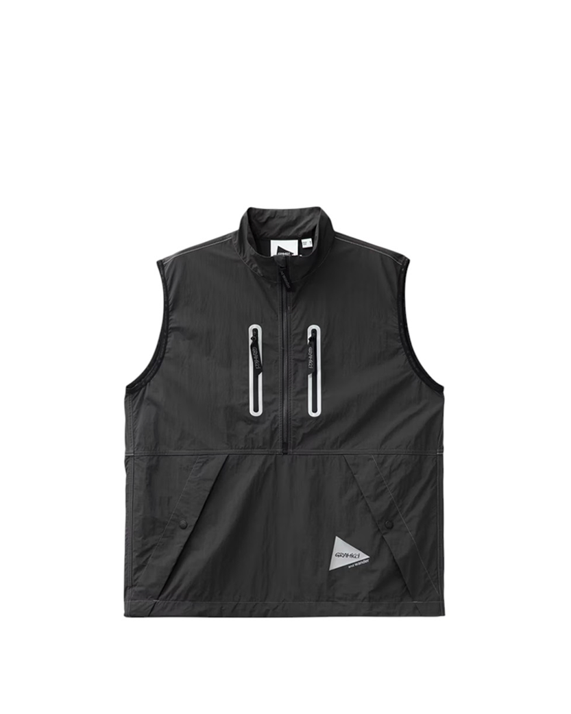 Gramicci x And Wander Brushed Nylon Vest Black