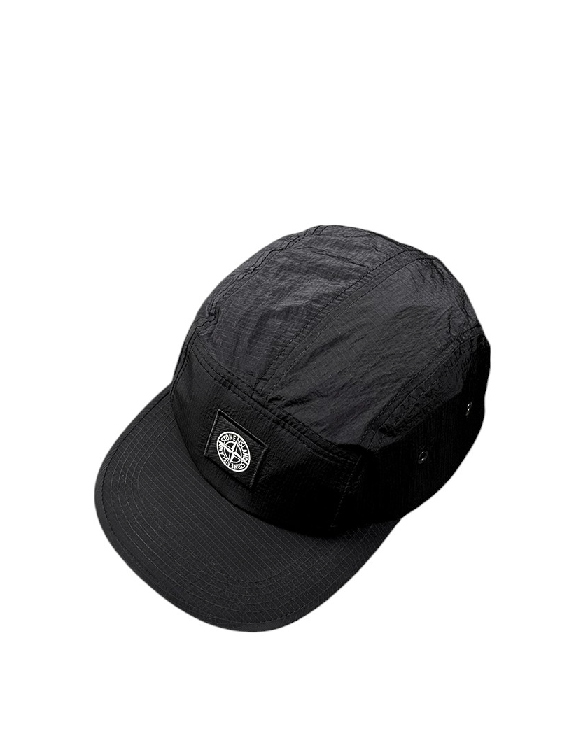 99069 Nylon Metal 5-Panel Cap Black SI0169-BK