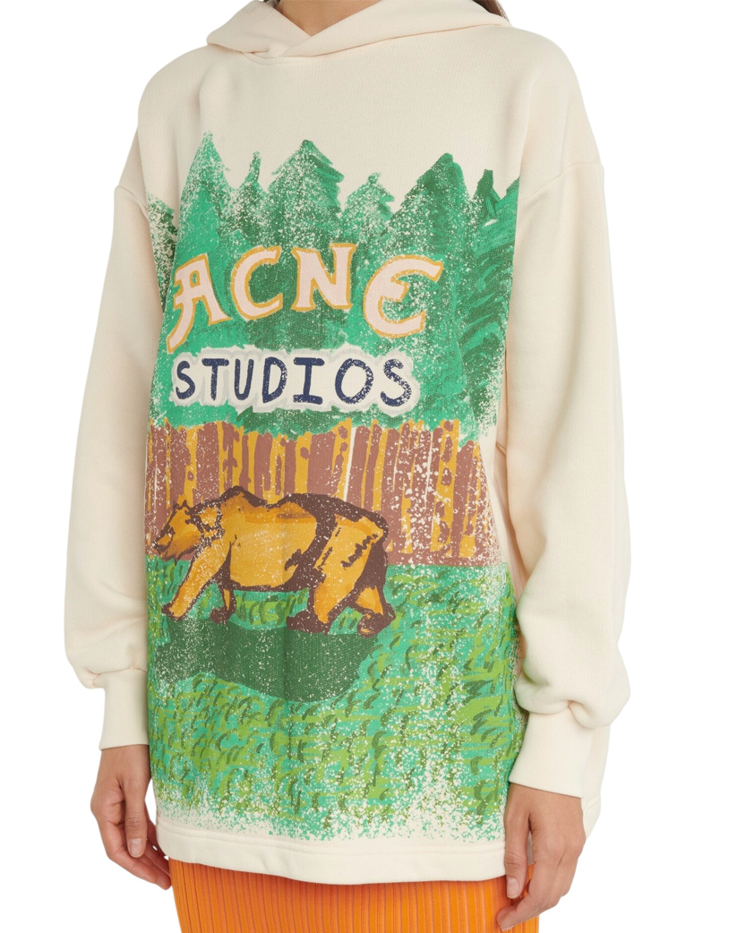Acne Studios Printed cotton hoodie