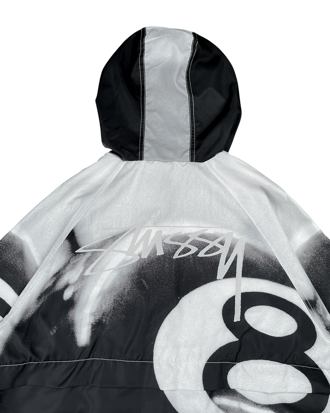 STUSSY 8 BALL BEACH SHELL JACKET GRAYSCALE - UNIFORM STUSSY 8 BALL BEACH SHELL JACKET GRAYSCALE - UNIFORM