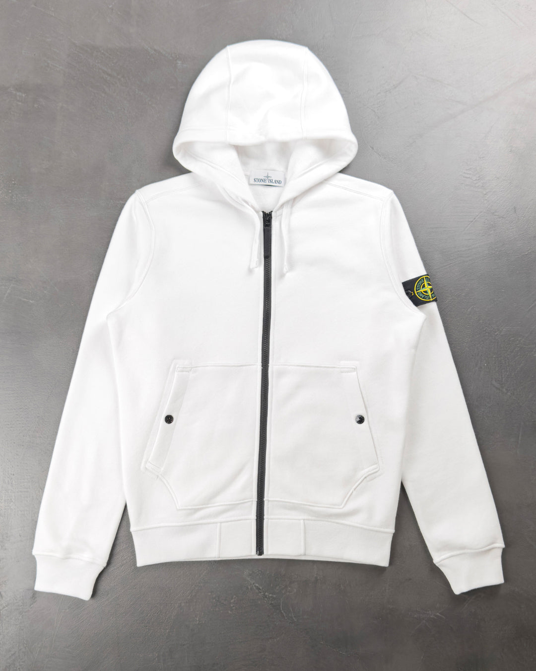 61620 Full-Zipper Hooded Sweatshirt White SI0130-WT