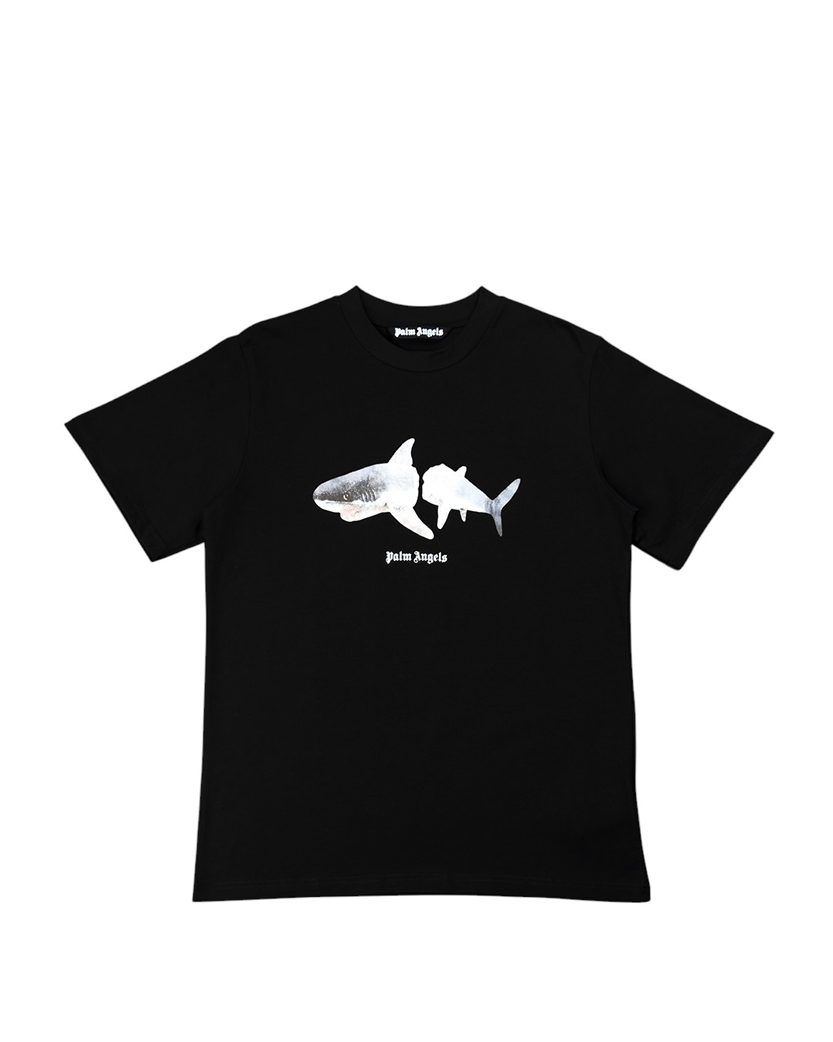 Palm Angels White Shark Classic Tee Black