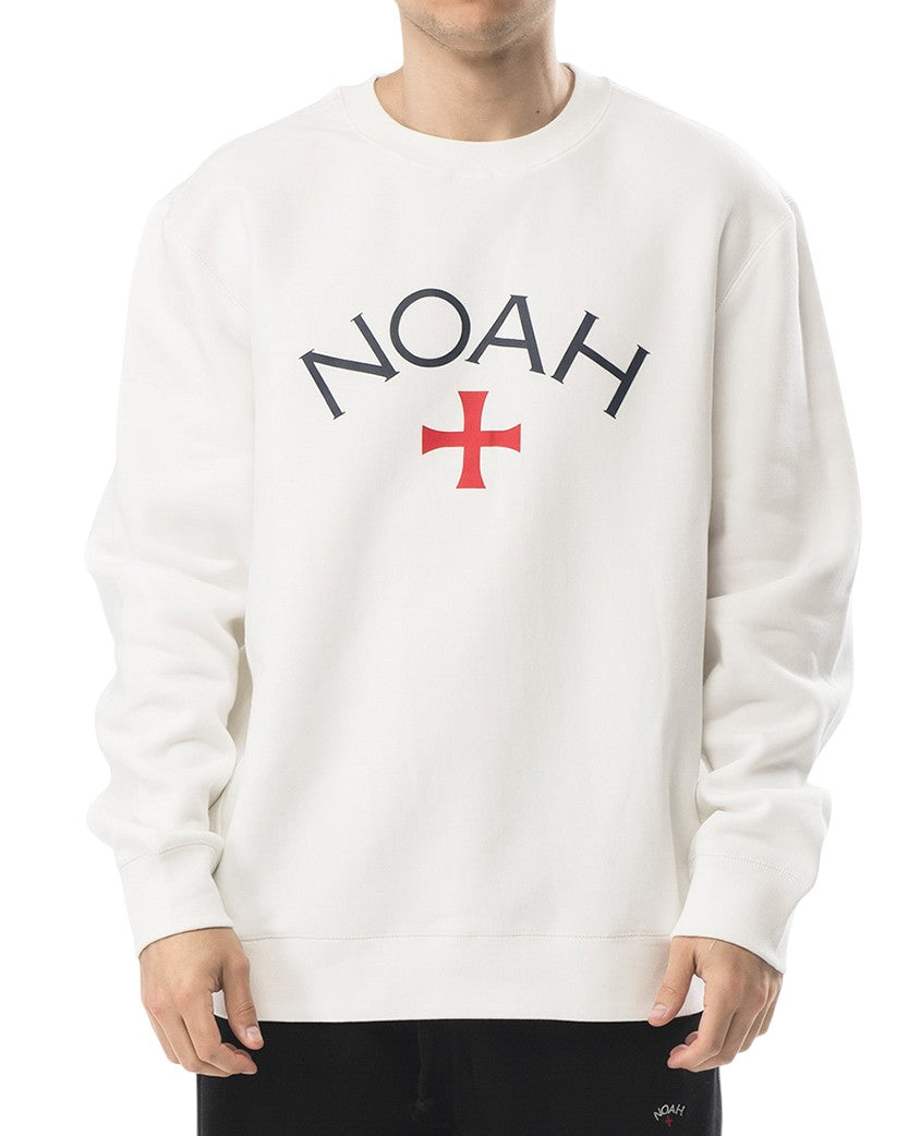 NOAH Core Logo Crewneck Sweatshirt White