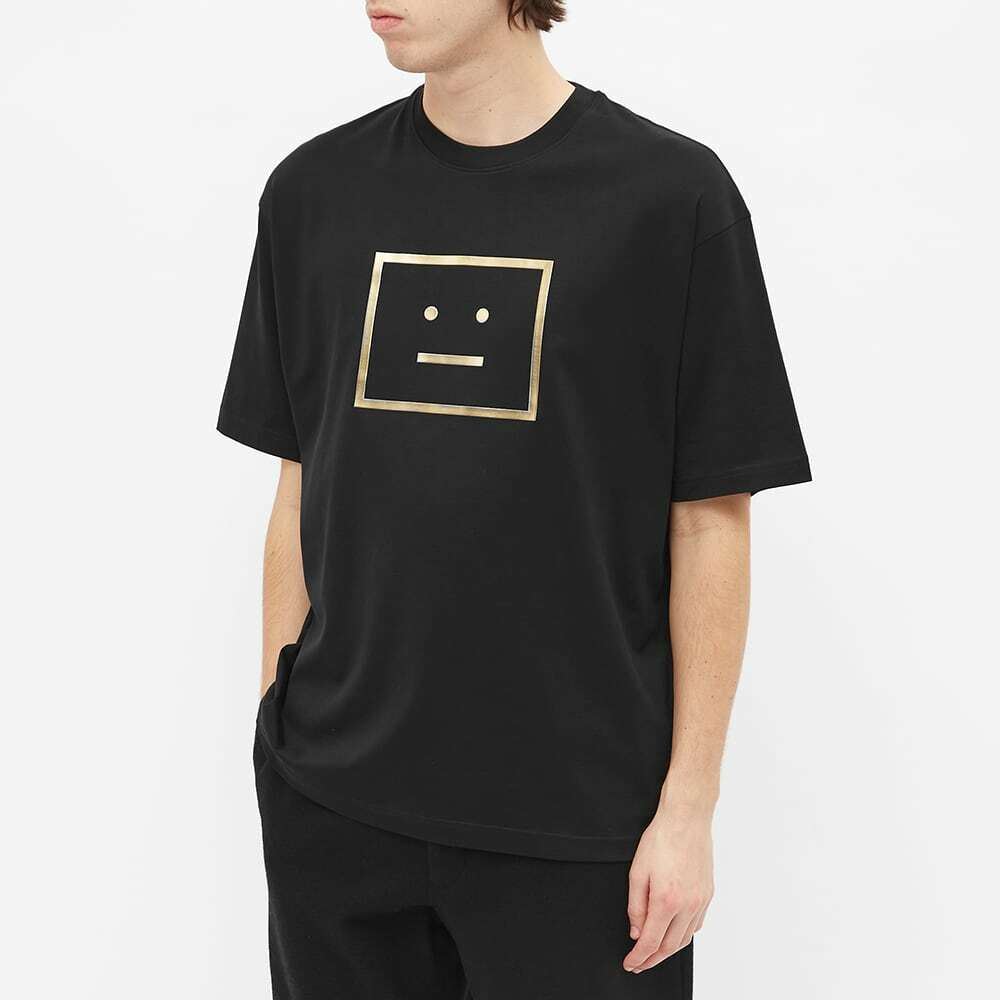 Acne Studios Exford Metallic Face Tee Black