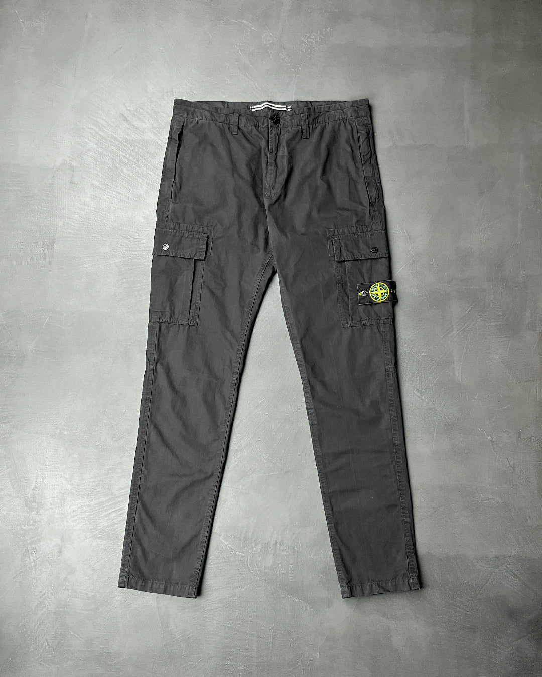 303WA Brushed Cotton Cargo Pants Cold Dyed Black SI0119-BK