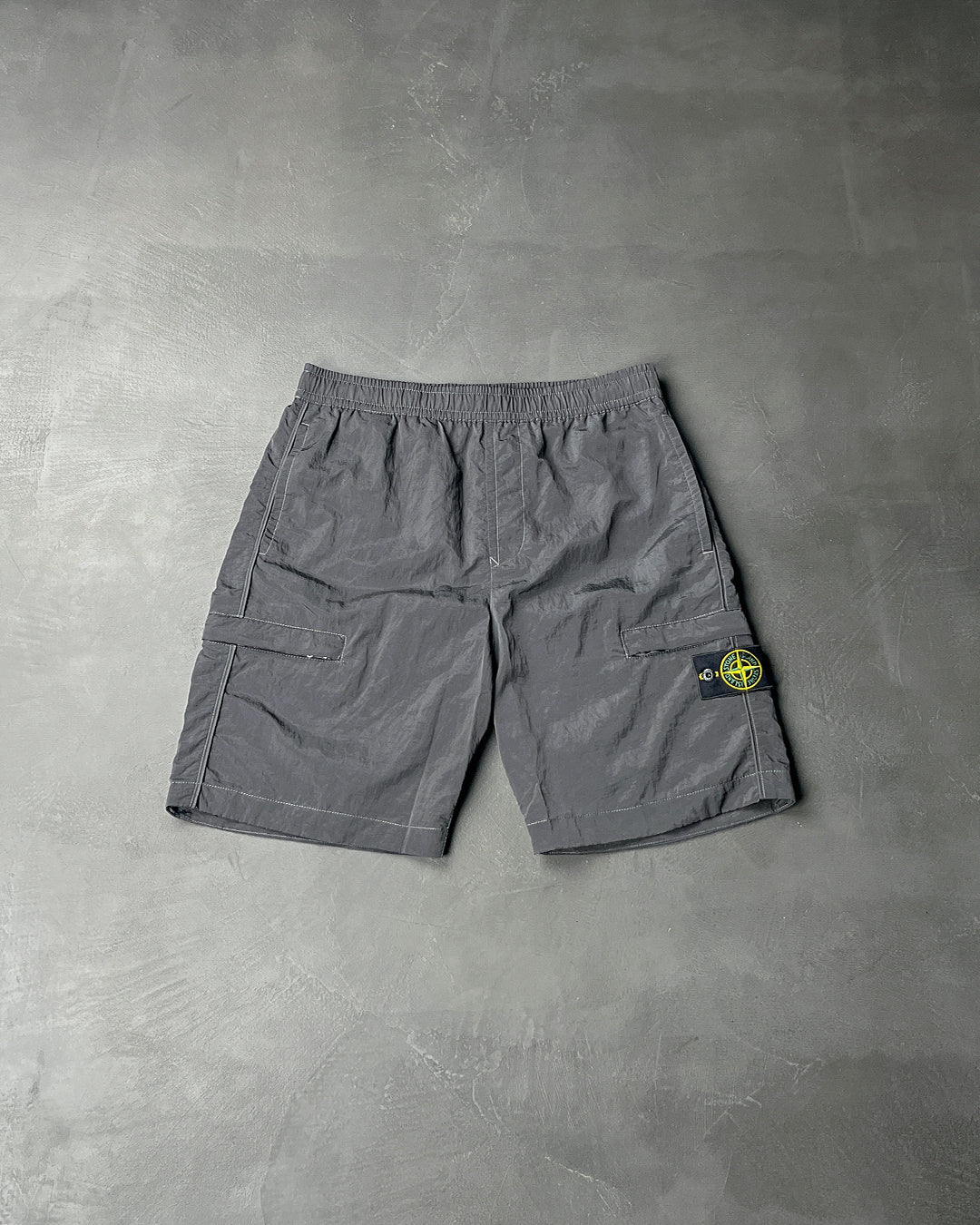 L1721 Nylon Metal Econyl Bermuda Shorts Black SI153-BK