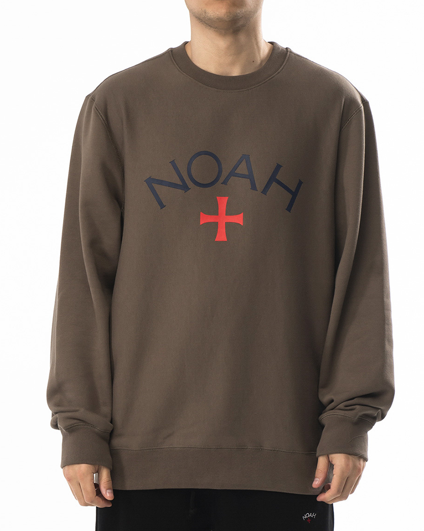 NOAH Core Logo Crewneck Sweatshirt Olive