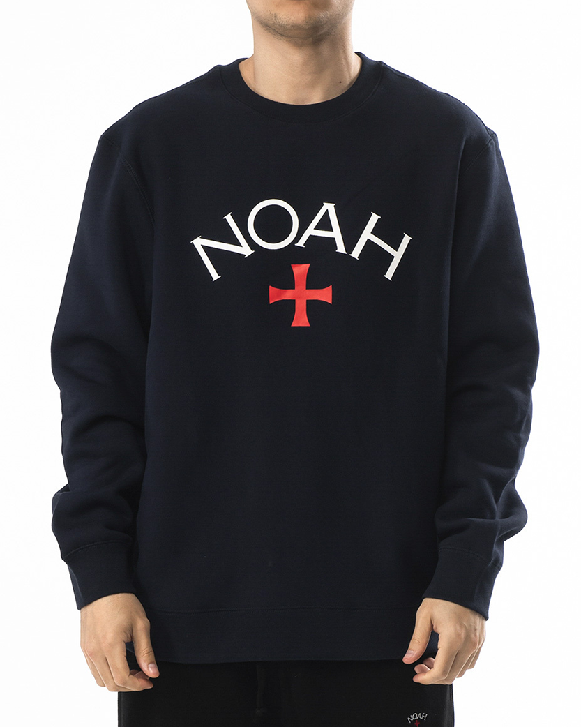 NOAH Core Logo Crewneck Sweatshirt Navy