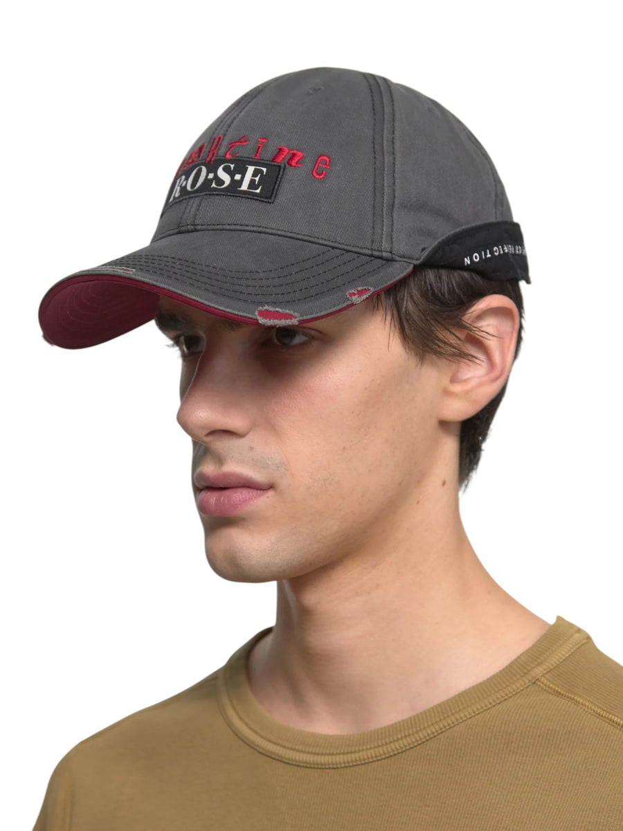 Martine Rose Logo Roll Back Cap Grey/Red