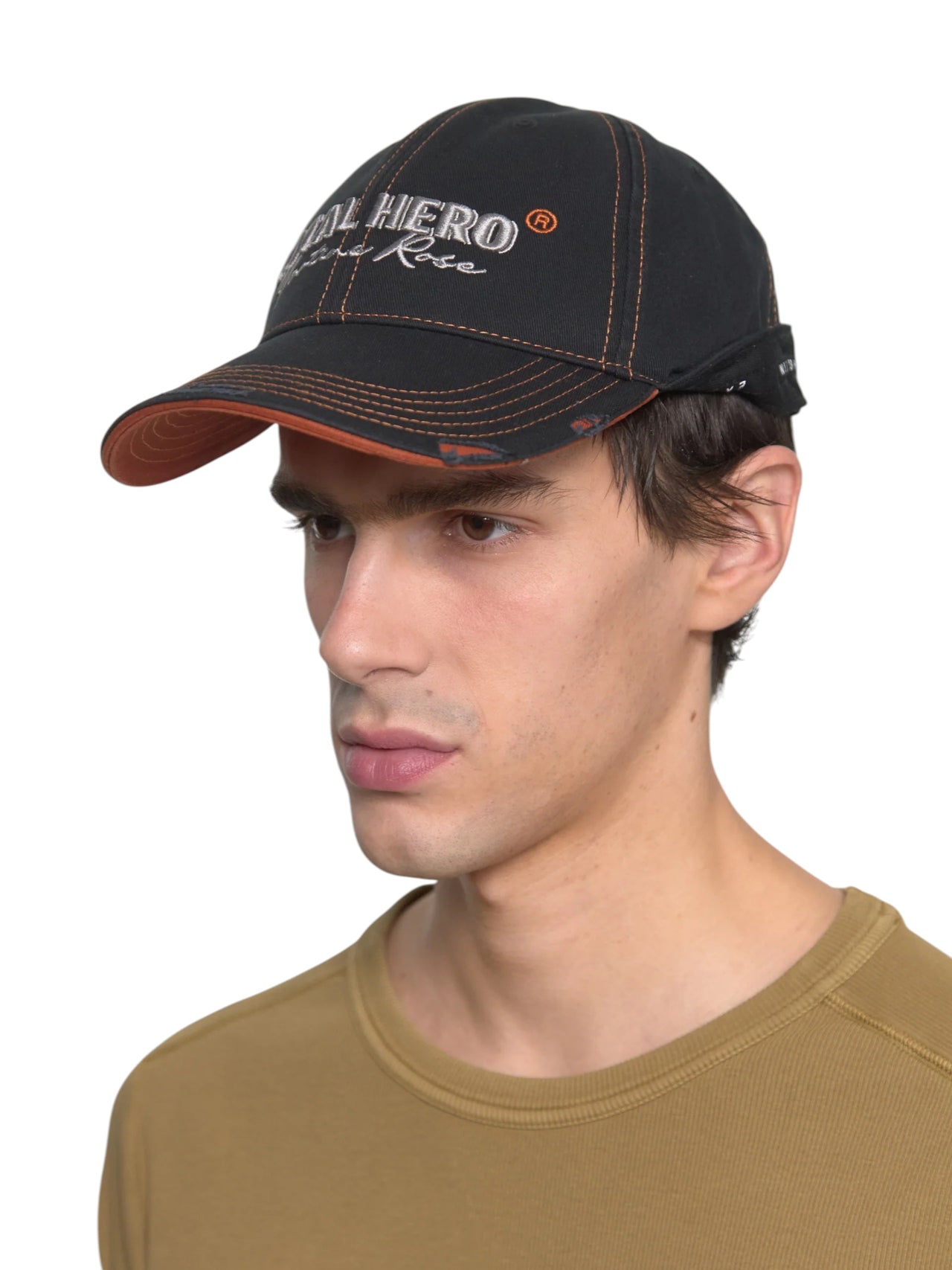 Martine Rose Local Hero Roll Back Cap Black/Orange