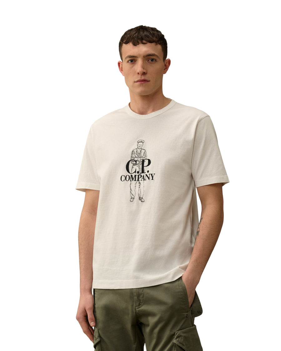 C.P. Company Jersey British Sailor T-shirt White