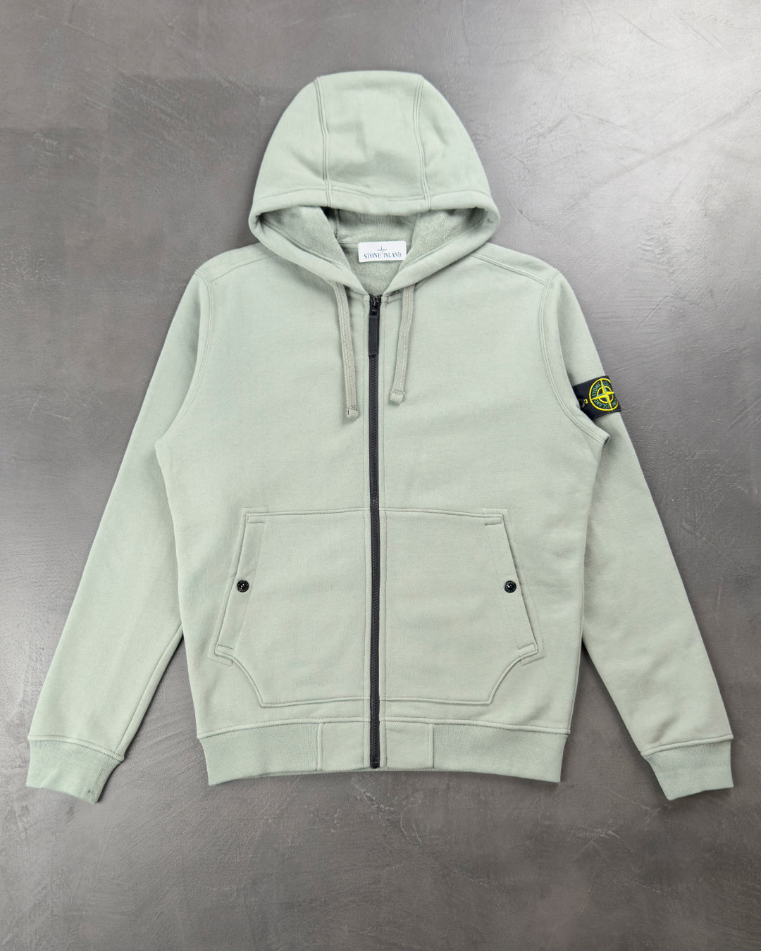 61620 Full-Zipper Hooded Sweatshirt Sage SI0130-SG