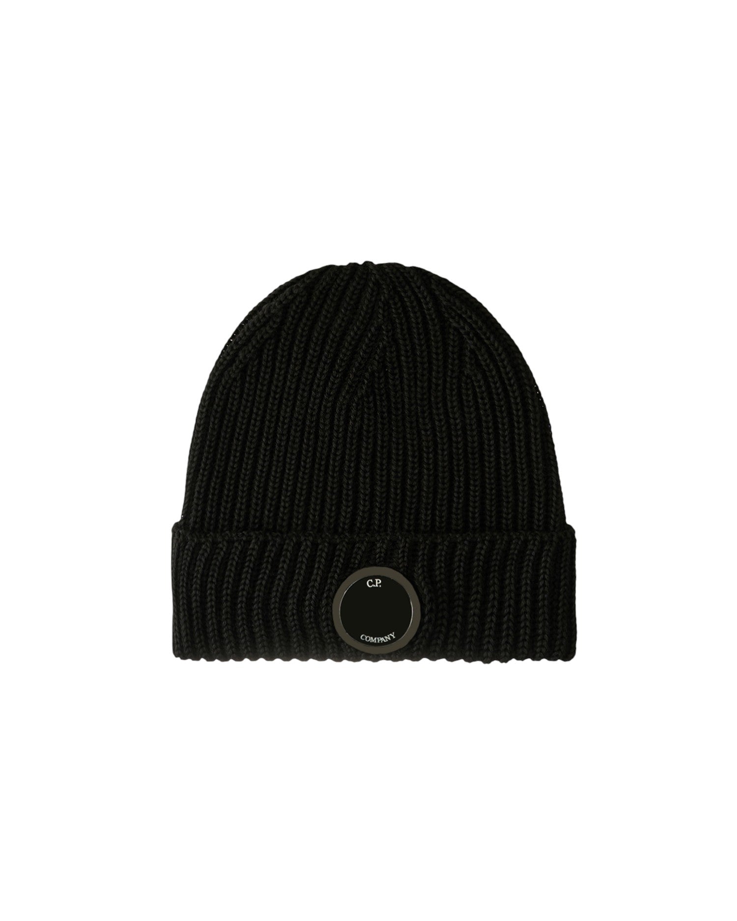 Шапка C.P. Company Lens Beanie Black - UNIFORM