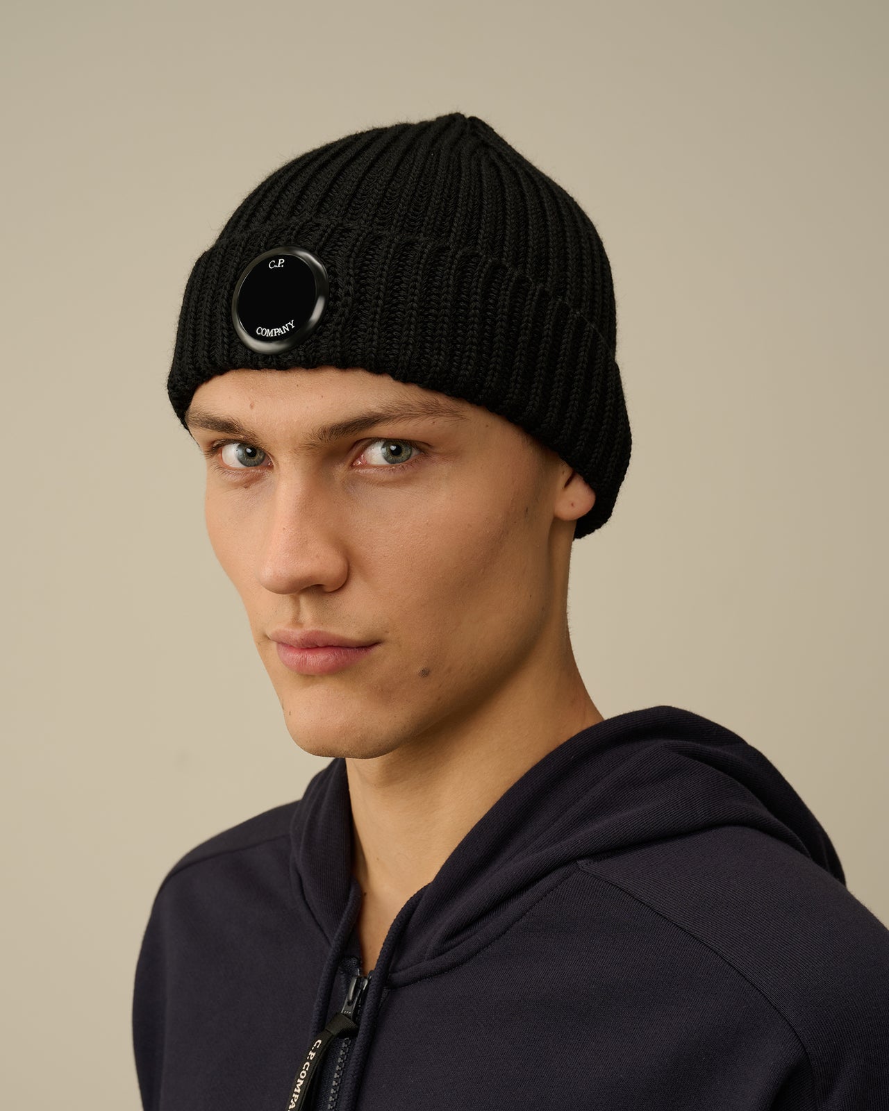 C.P. Company Lens Beanie Black