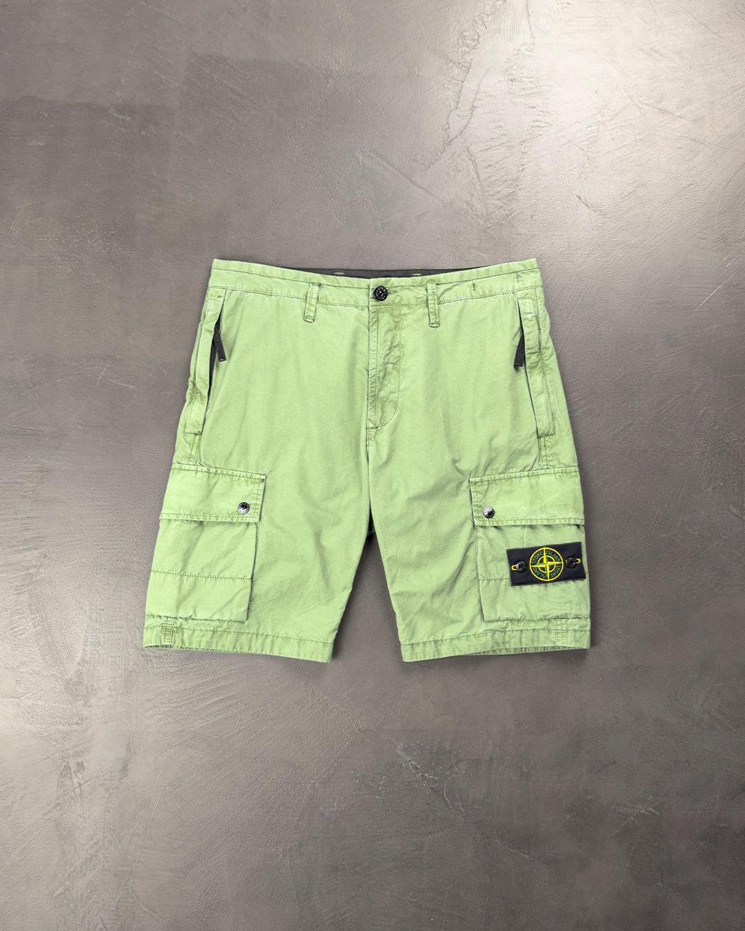 L11WA Brushed Cotton Canvas Bermuda Shorts Sage Green SI152-SGN