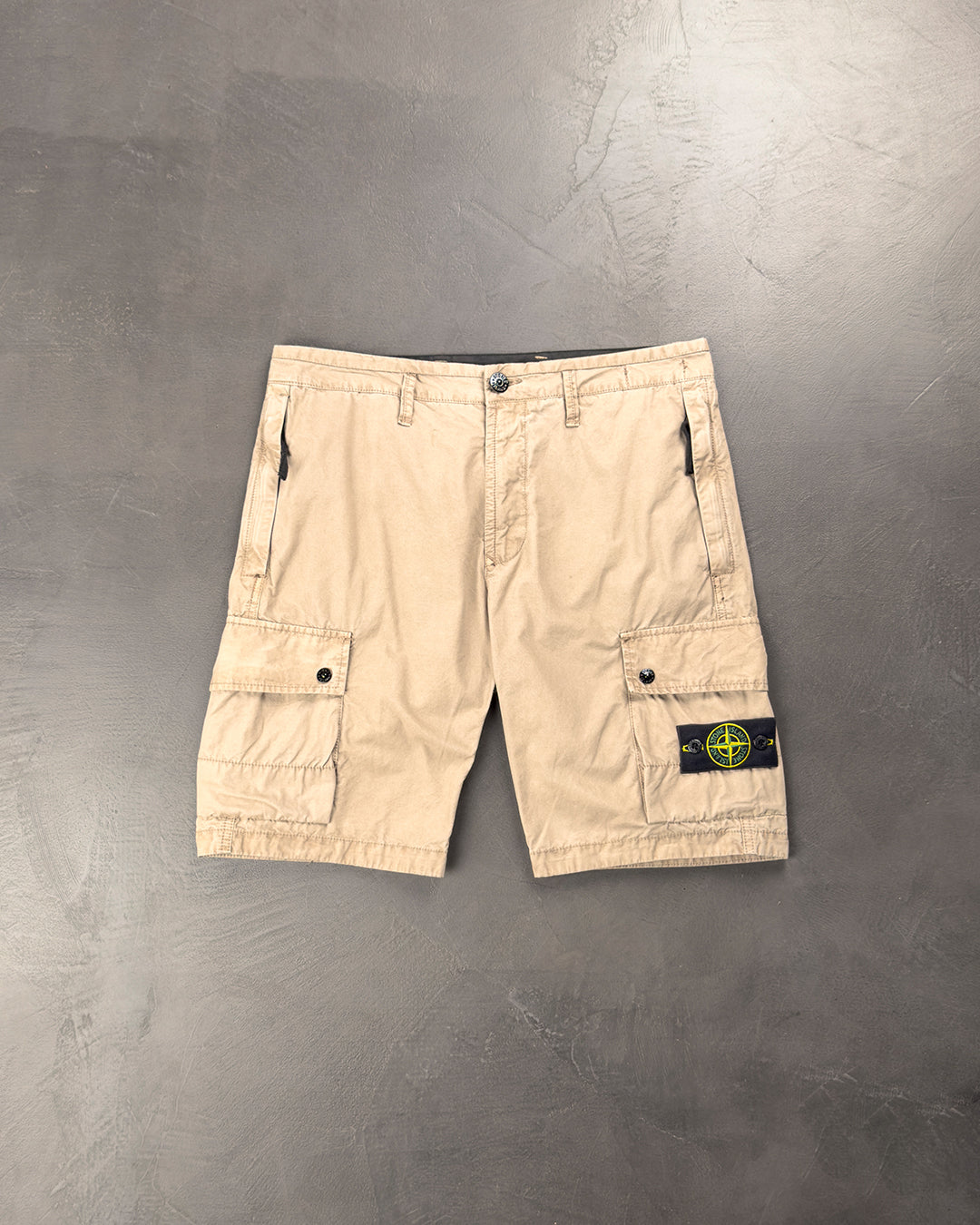 L11WA Brushed Cotton Canvas Bermuda Shorts Sand SI152-SD