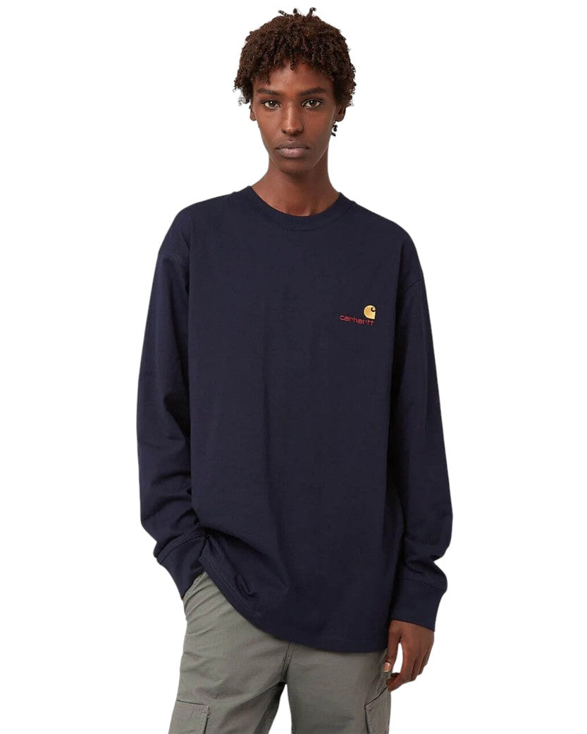 Carhartt WIP Script Long Sleeve T-Shirt Navy