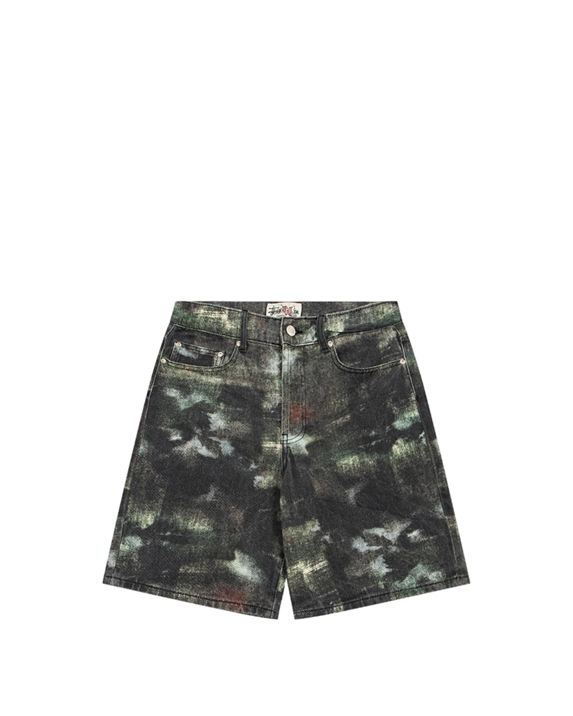 STUSSY Big Ol' Jeans Shorts Stenpat Camo Fortine