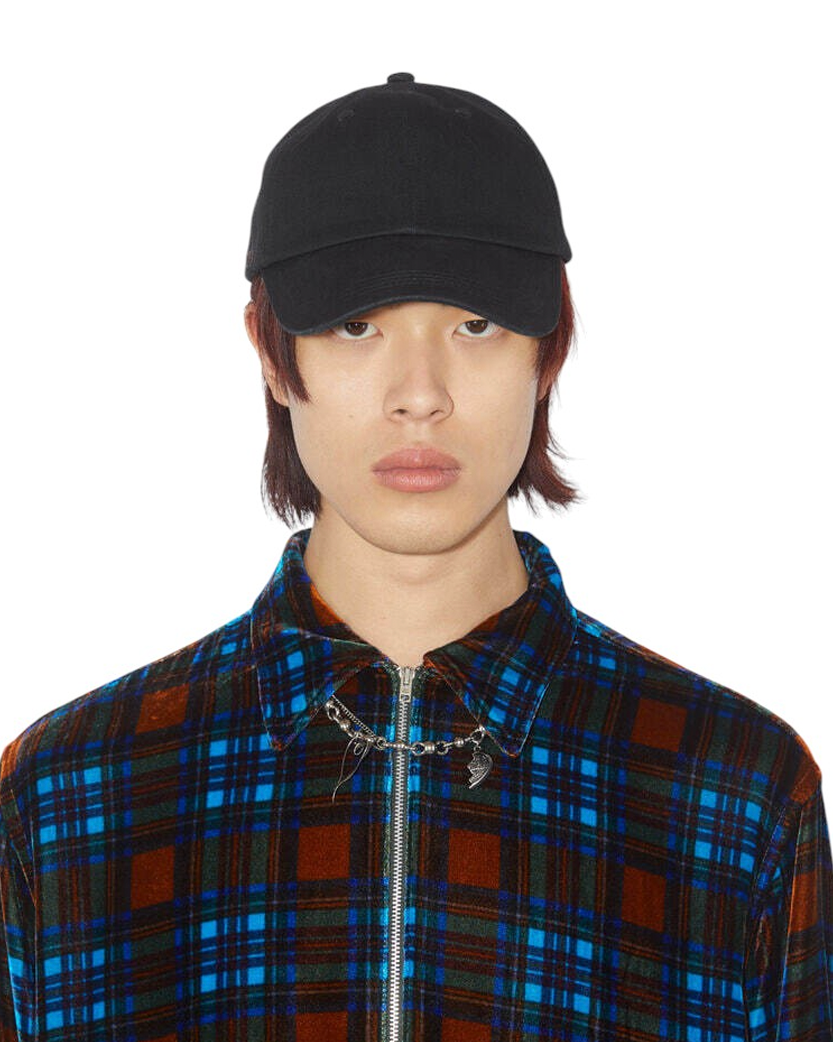 Acne Studios Cotton Baseball Cap Black