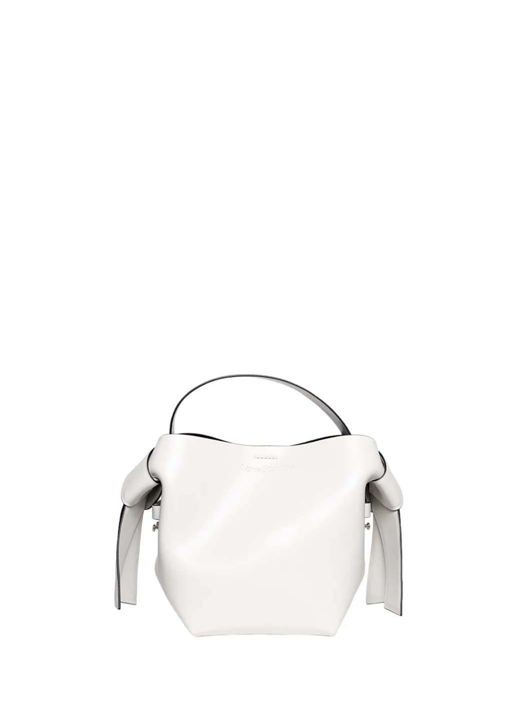 Acne Studios Musubi Medium leather shoulder bag White