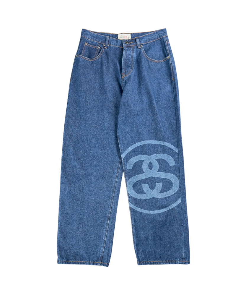 STUSSY SS-Link Big Ol' Jeans Dark Blue