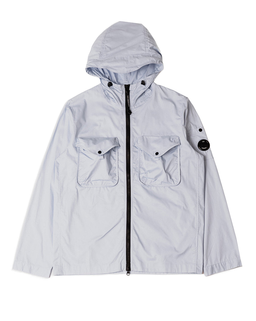 C.P. Company Garment Dye Hooded Overshirt Sky Blue