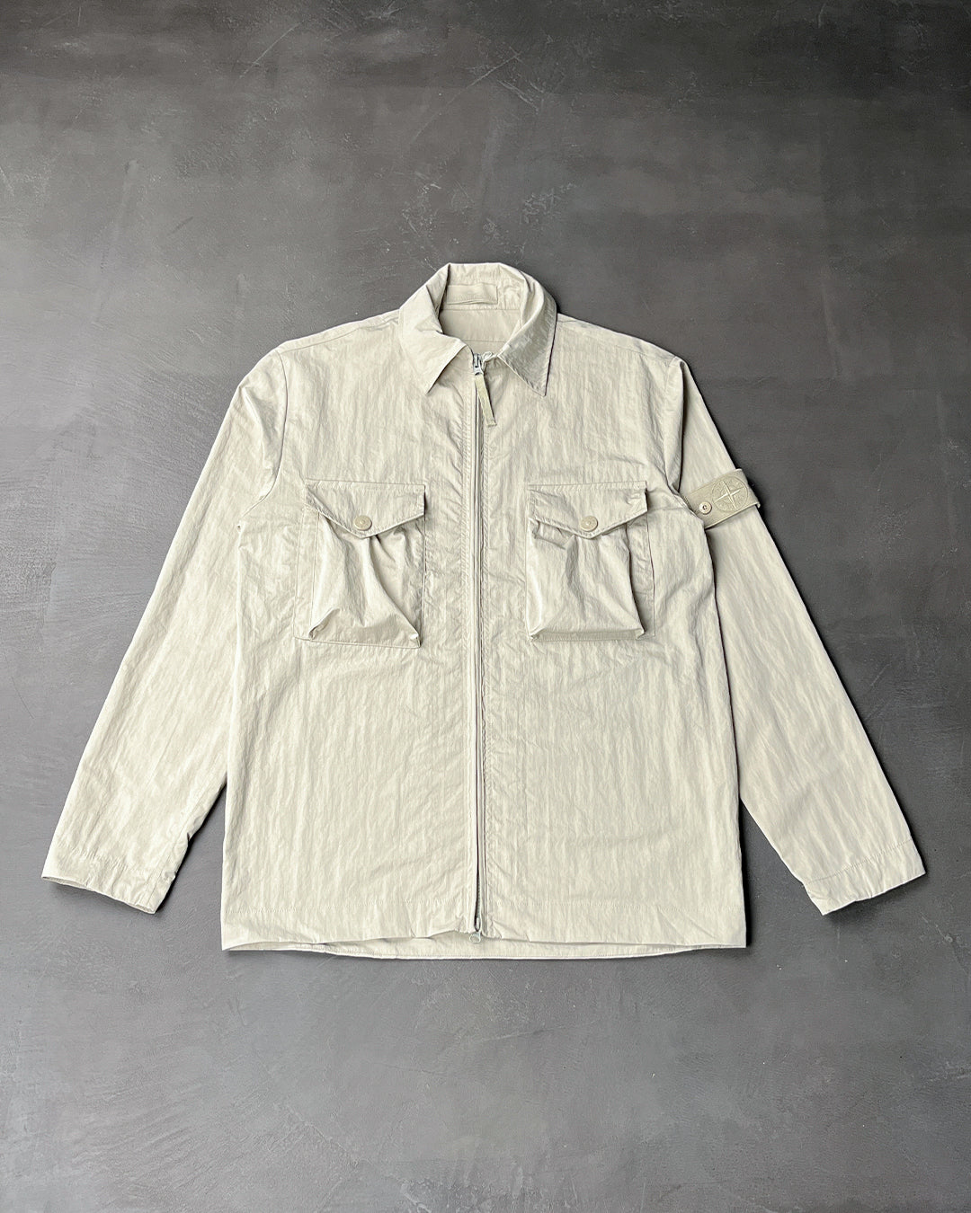 103F2 Ghost Piece Cotton Overshirt Beige SI0103-BG