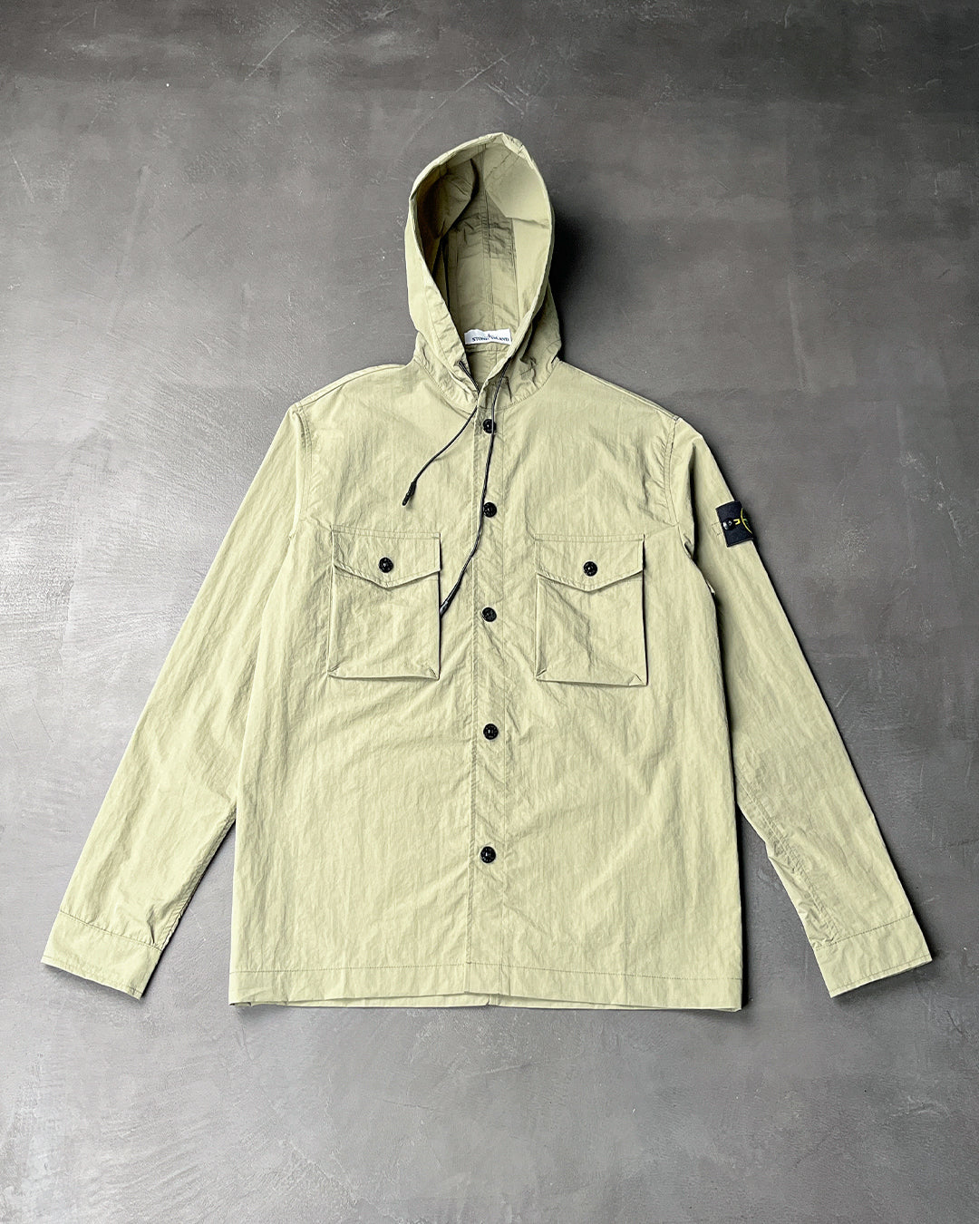 12408 Hooded Overshirt Olive SI0107-OL