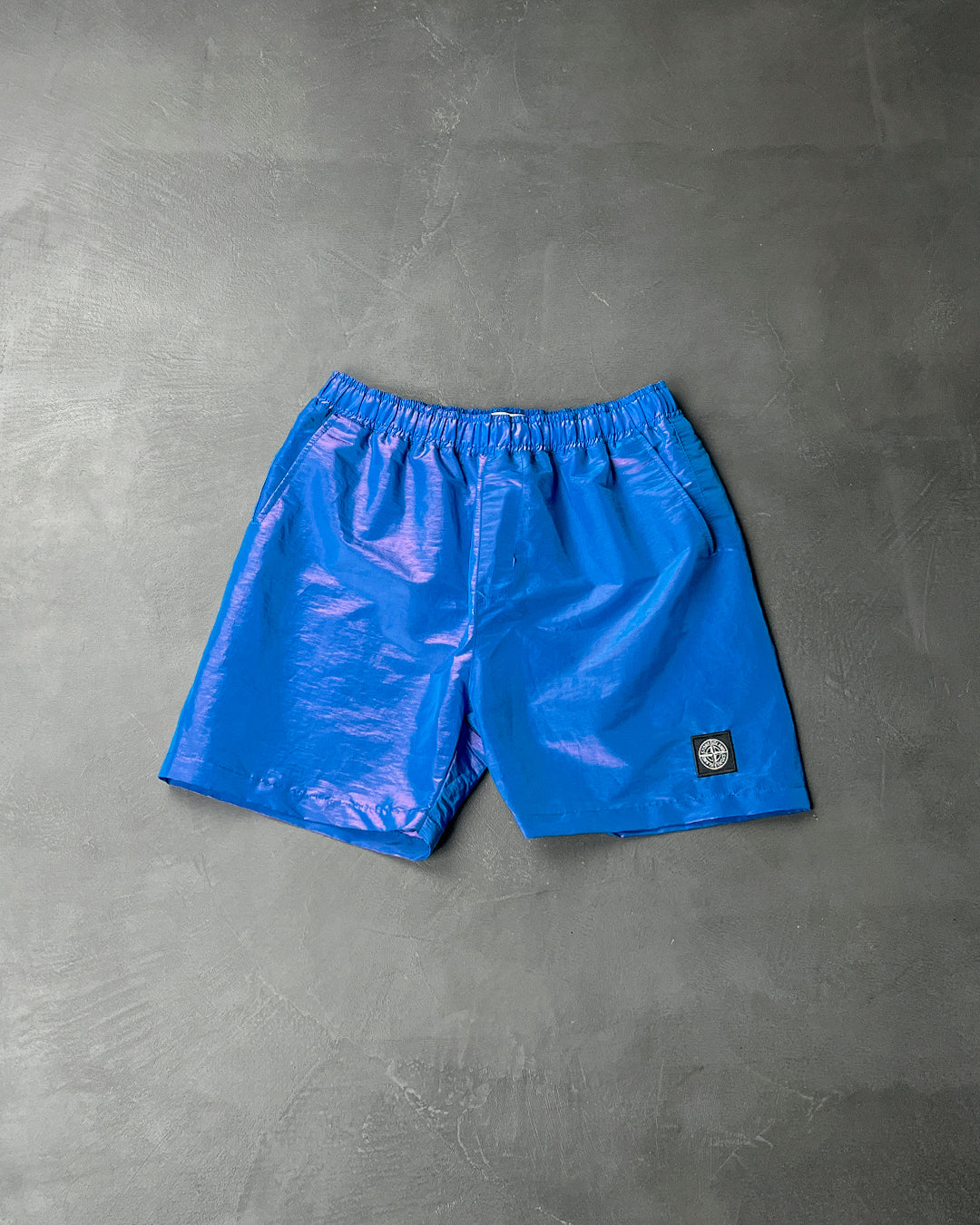 B0245 Nylon Metal Colour Shorts Blue SI149-BL