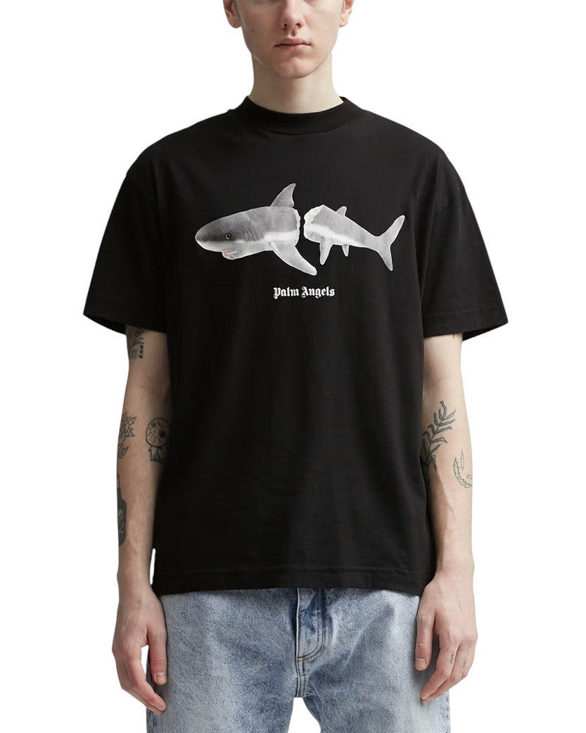 Palm Angels White Shark Classic Tee Black