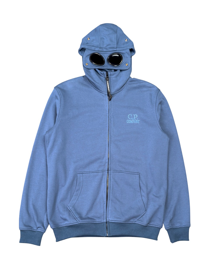 C.P. Company Goggle Zip Hoodie Blue