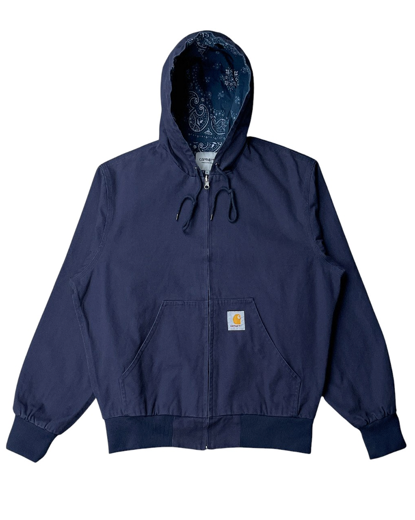 Carhartt WIP Zip Bandana Hoodie Navy