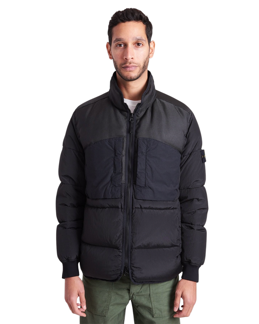 42840 Nylon Mix Down-TC Jacket Black SI0240-BK