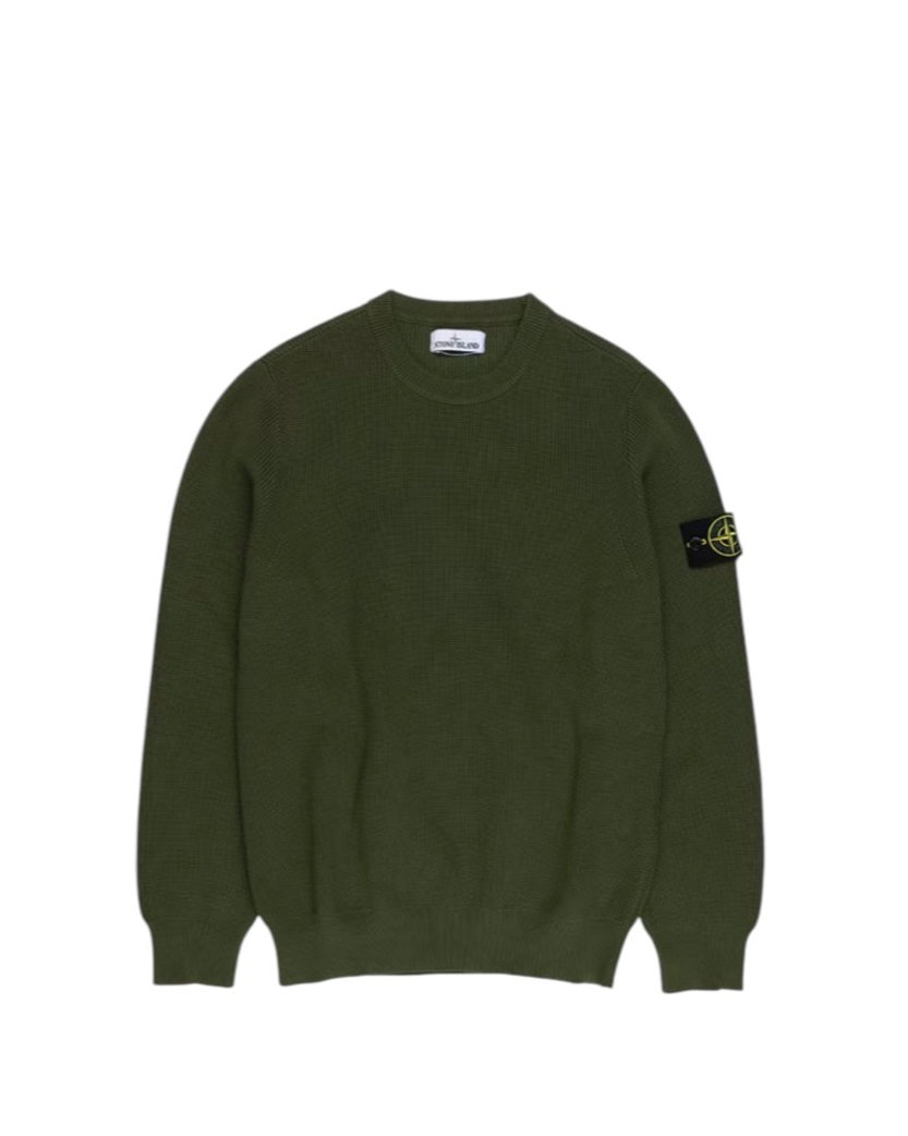 550D8 Ribbed Soft Cotton Sweater Olive SI0128-OL
