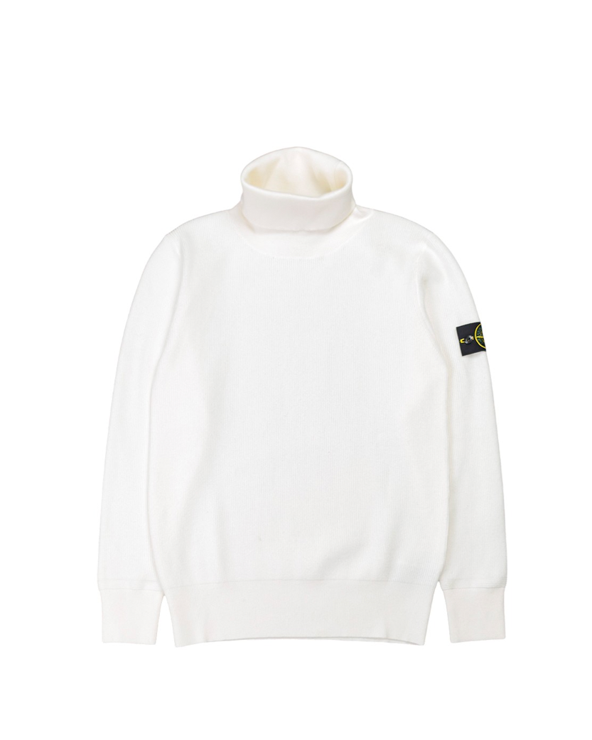 24FW High Neck Cotton Sweater White SI0243-WT