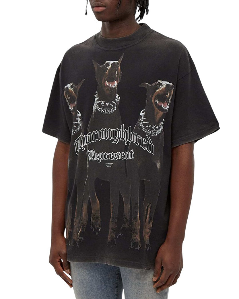REPRESENT THOROUGHBRED T-SHIRT VINTAGE BLACK