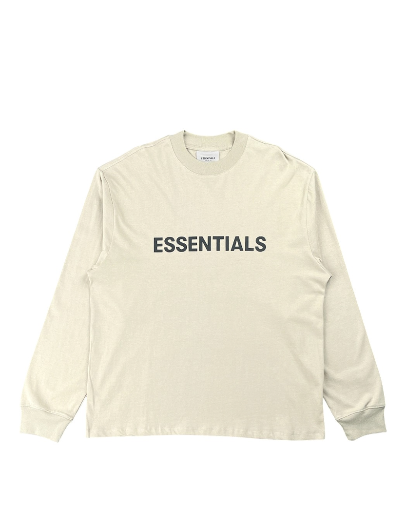 Fear Of God Essentials Front Logo long sleeve Taupe