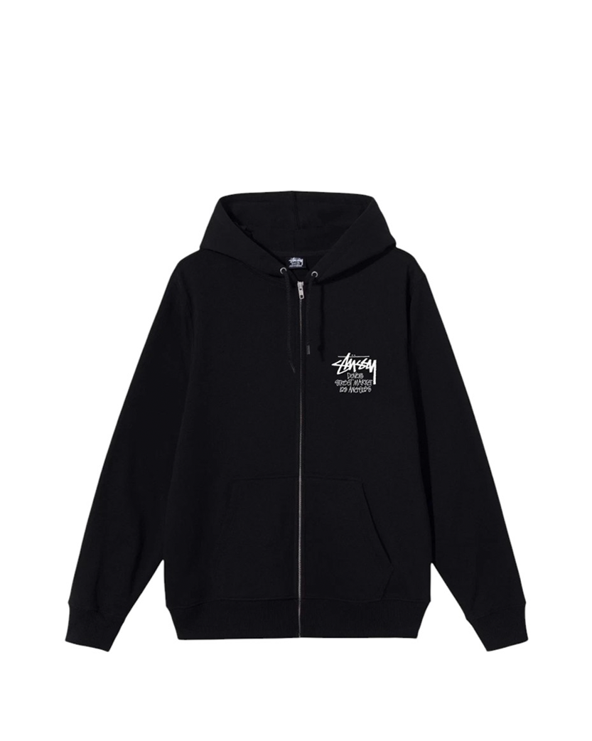 Stussy Stock DSM Los Angeles Zip Hoodie Black
