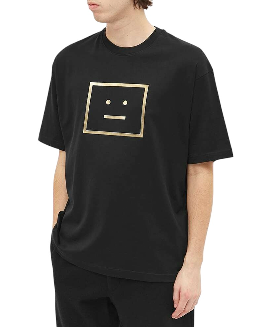 Acne Studios Exford Metallic Face Tee Black