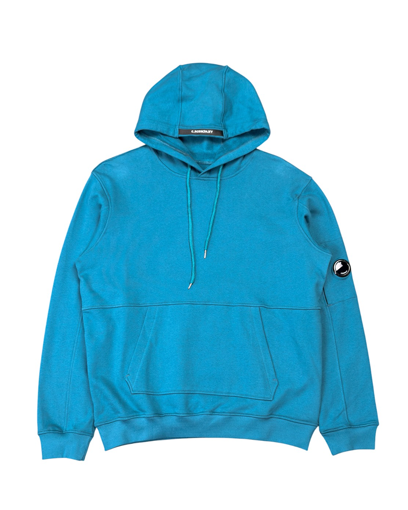 C.P. Company Hoodie With Lens Peacock Blue
