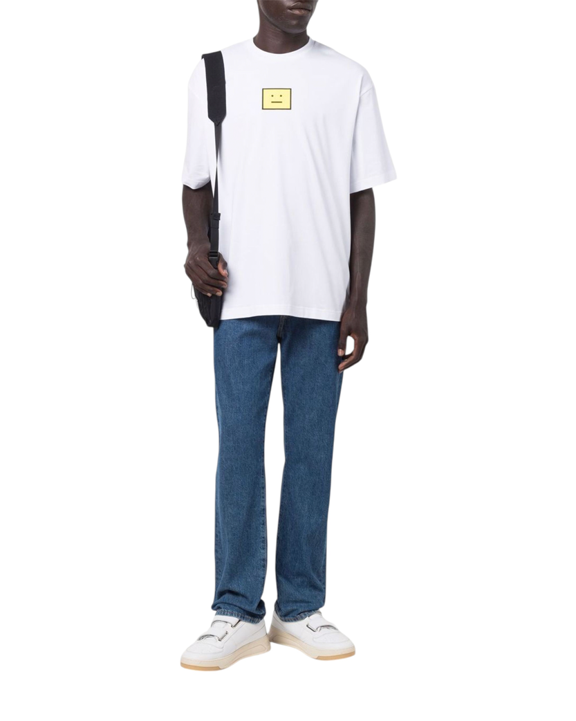 Acne Studios Face Stretch-Cotton T-Shirt White